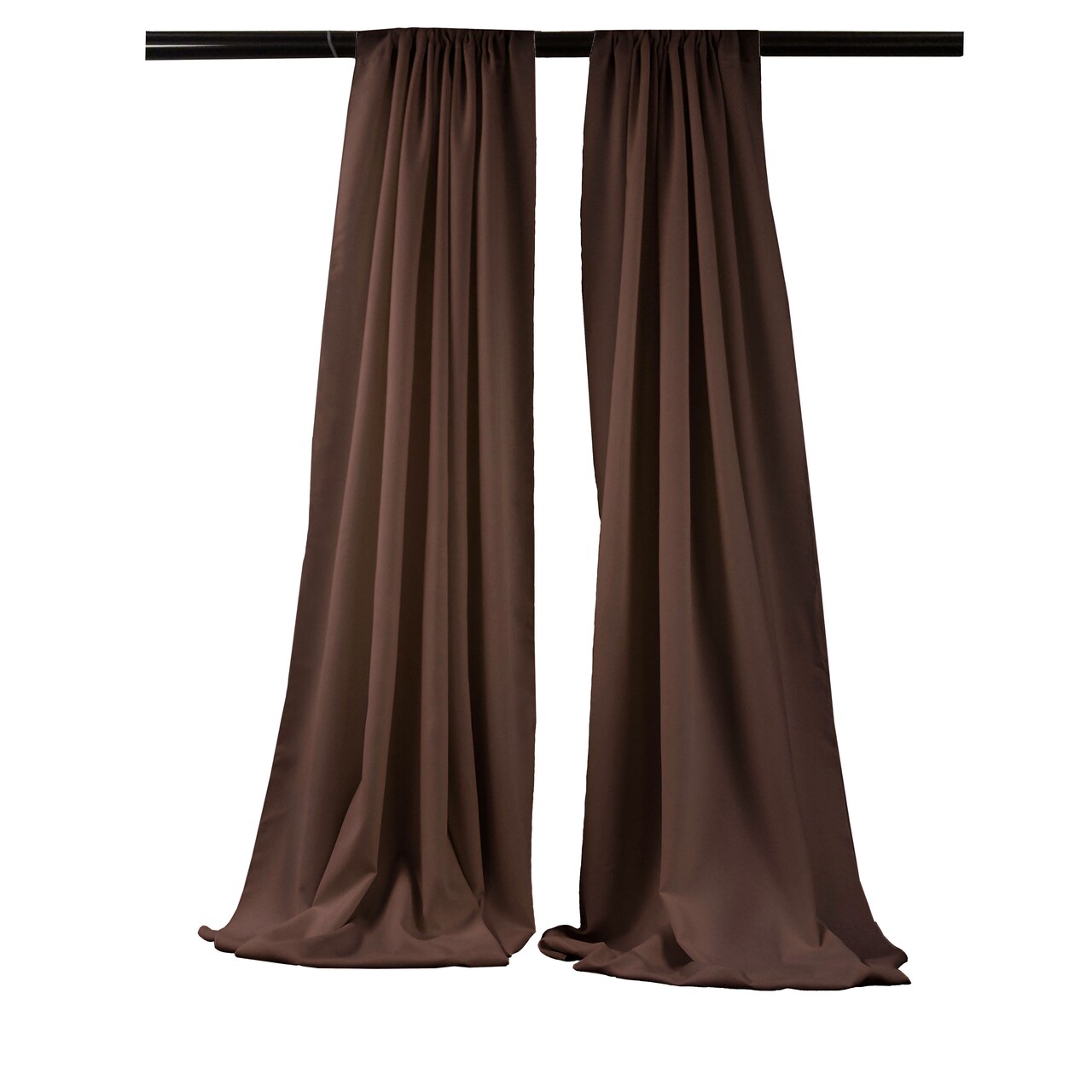 Pack of 2 Polyester Poplin Backdrop Drapes 96 x 58 Inch Semi-Opaque Event Panels